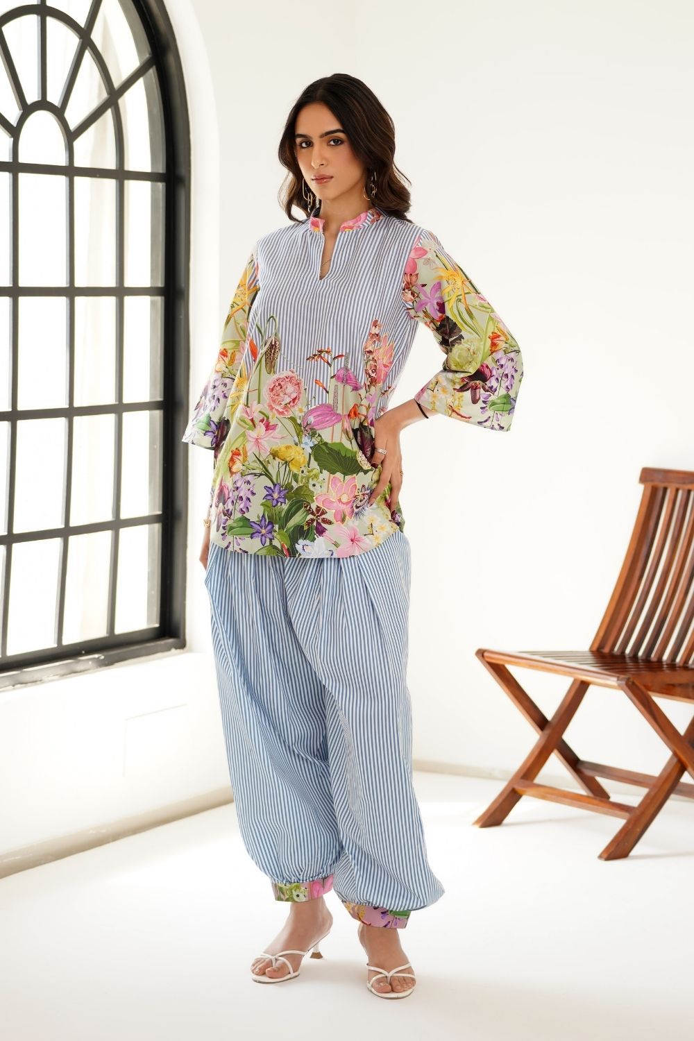 Pastel Garden Dhoti Set