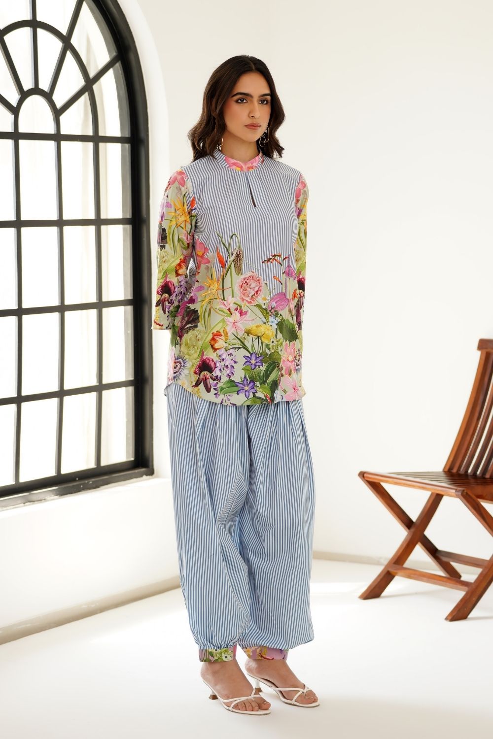 Pastel Garden Dhoti Set