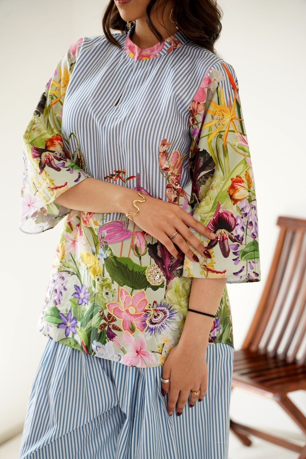 Pastel Garden Dhoti Set