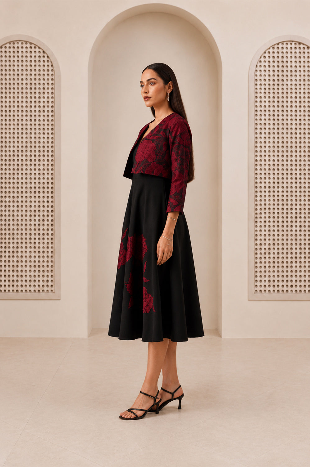Berry Overlay Dress