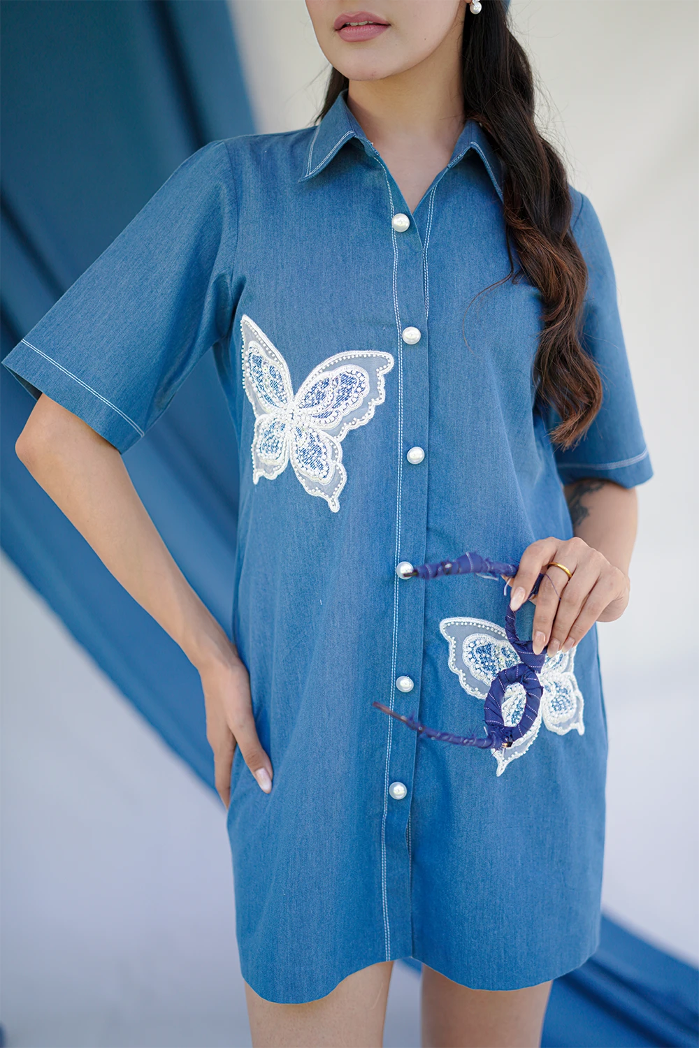 Blue Winged Dress