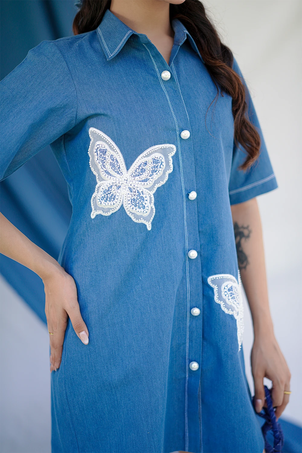 Blue Winged Dress