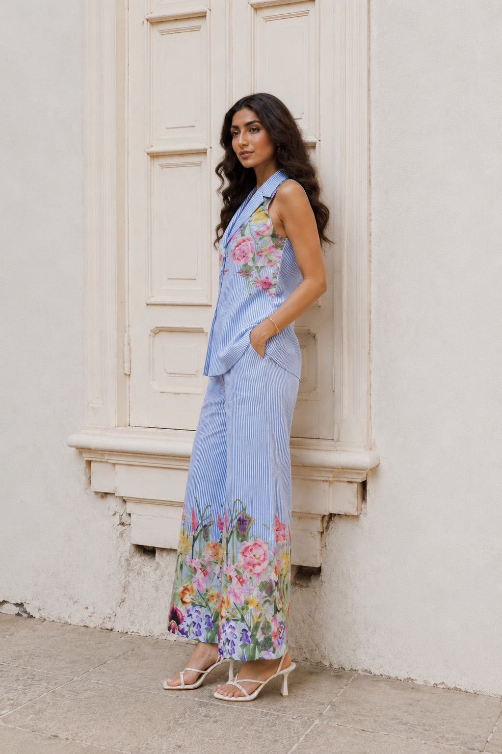 Pastel garden Coord set - Blue