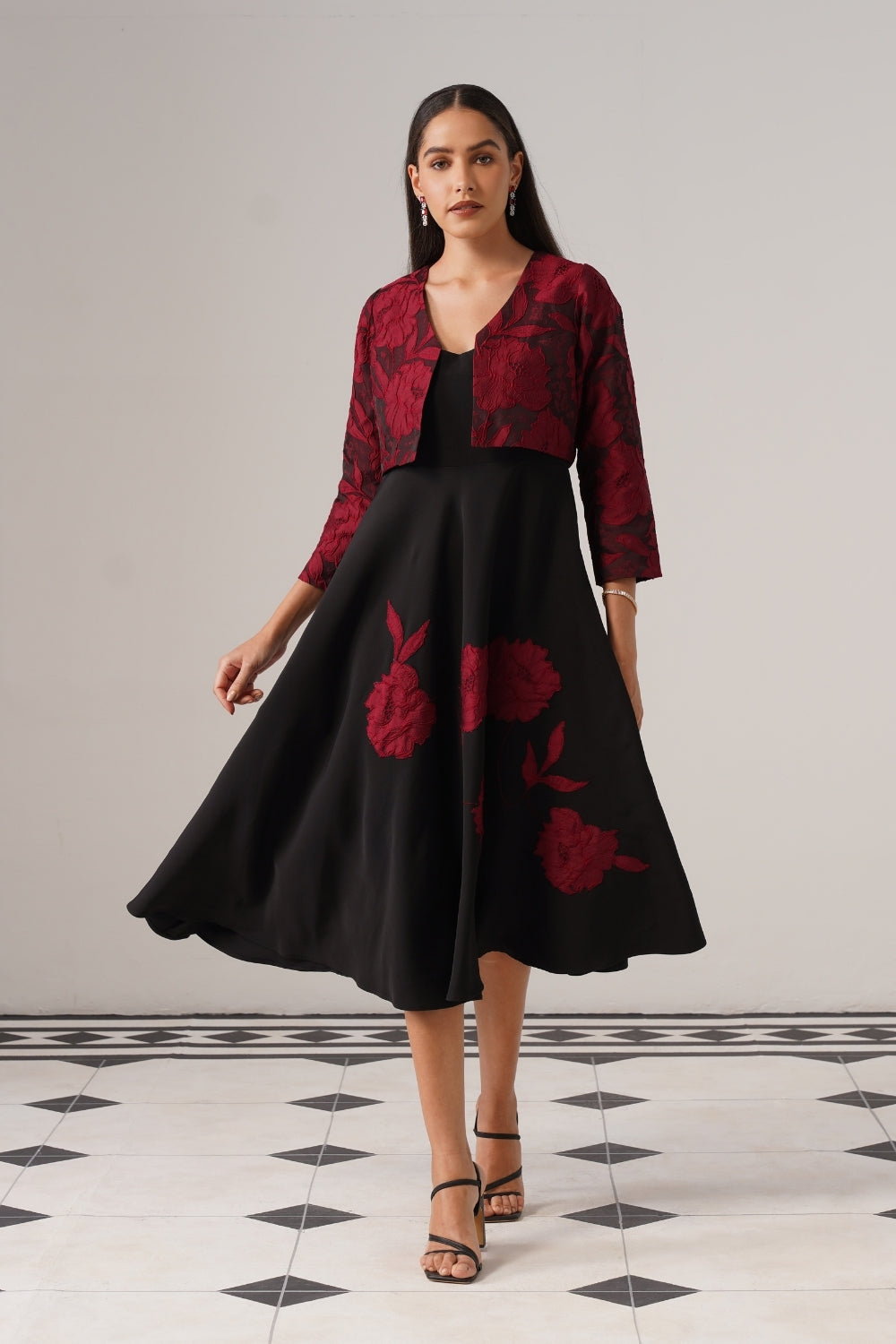 Berry Overlay Dress