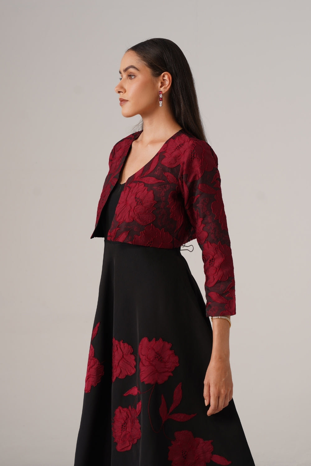 Berry Overlay Dress