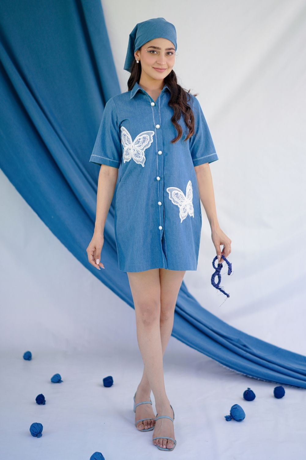 Blue Winged Dress