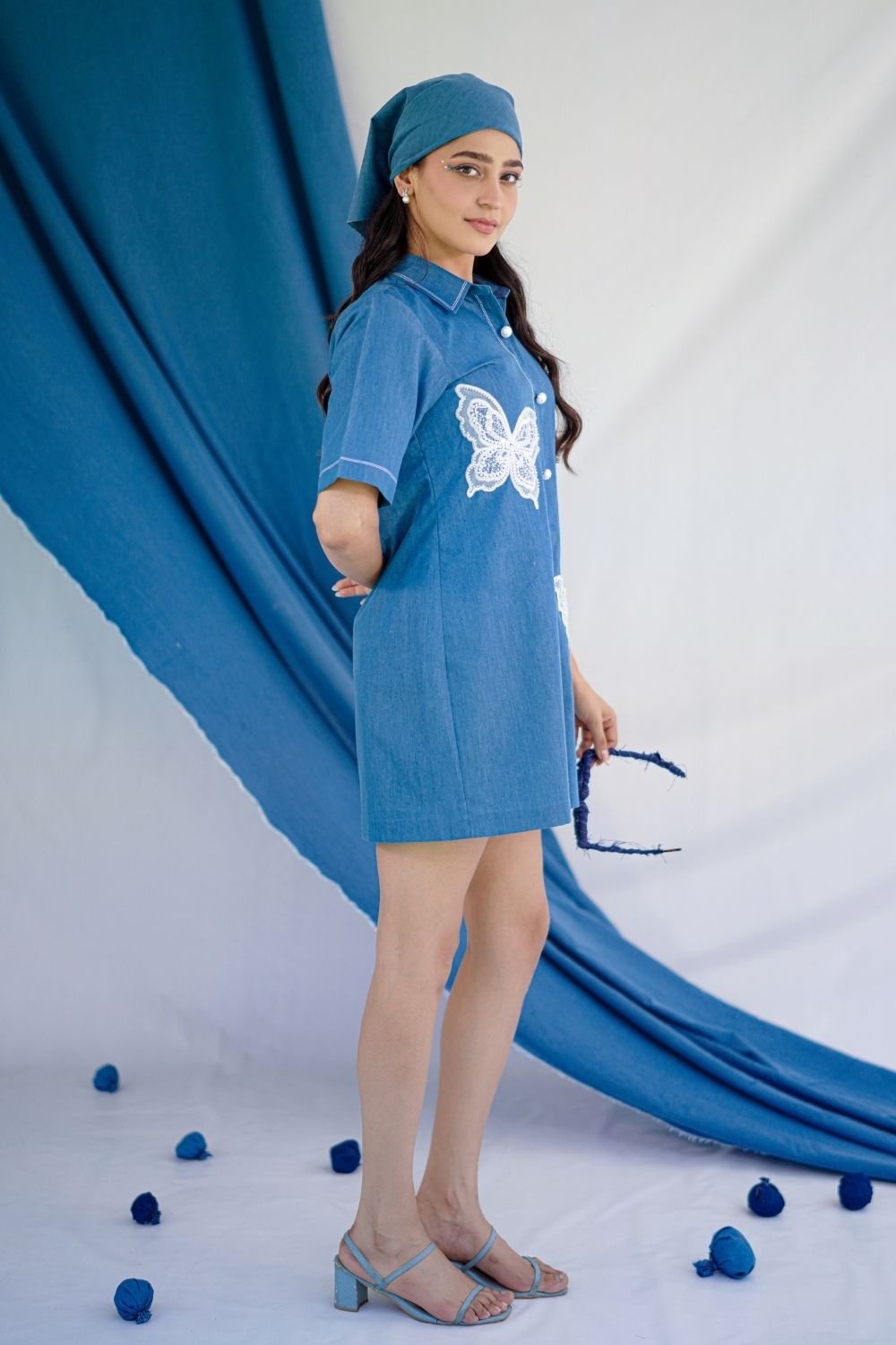 Blue Winged Dress
