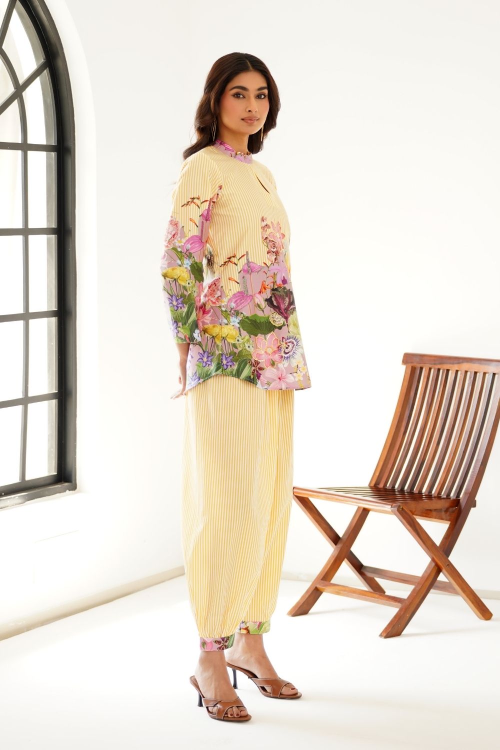 Pastel Garden Dhoti Set