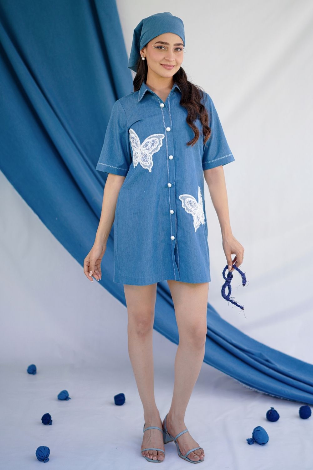 Blue Winged Dress