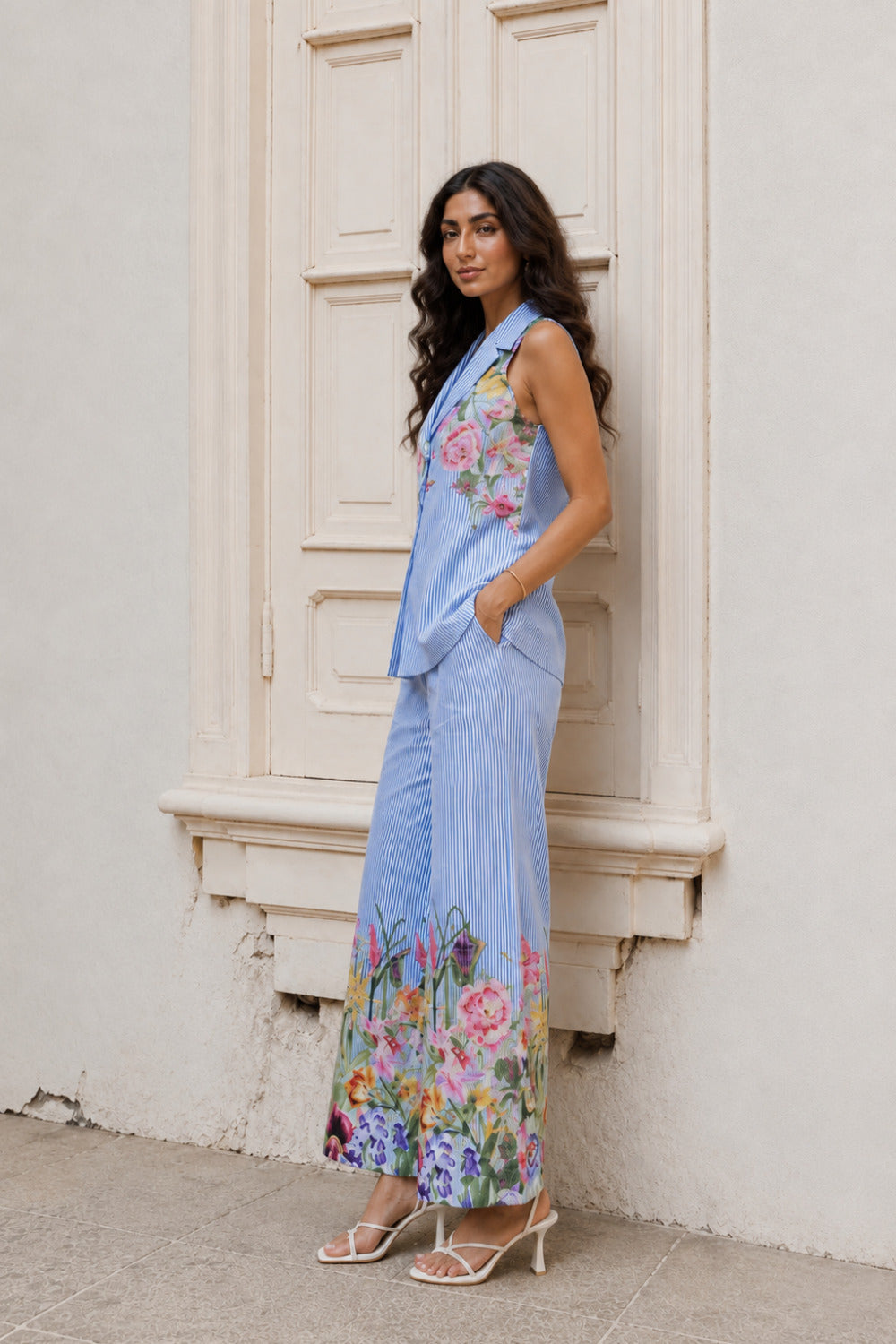 Pastel garden Coord set - Blue