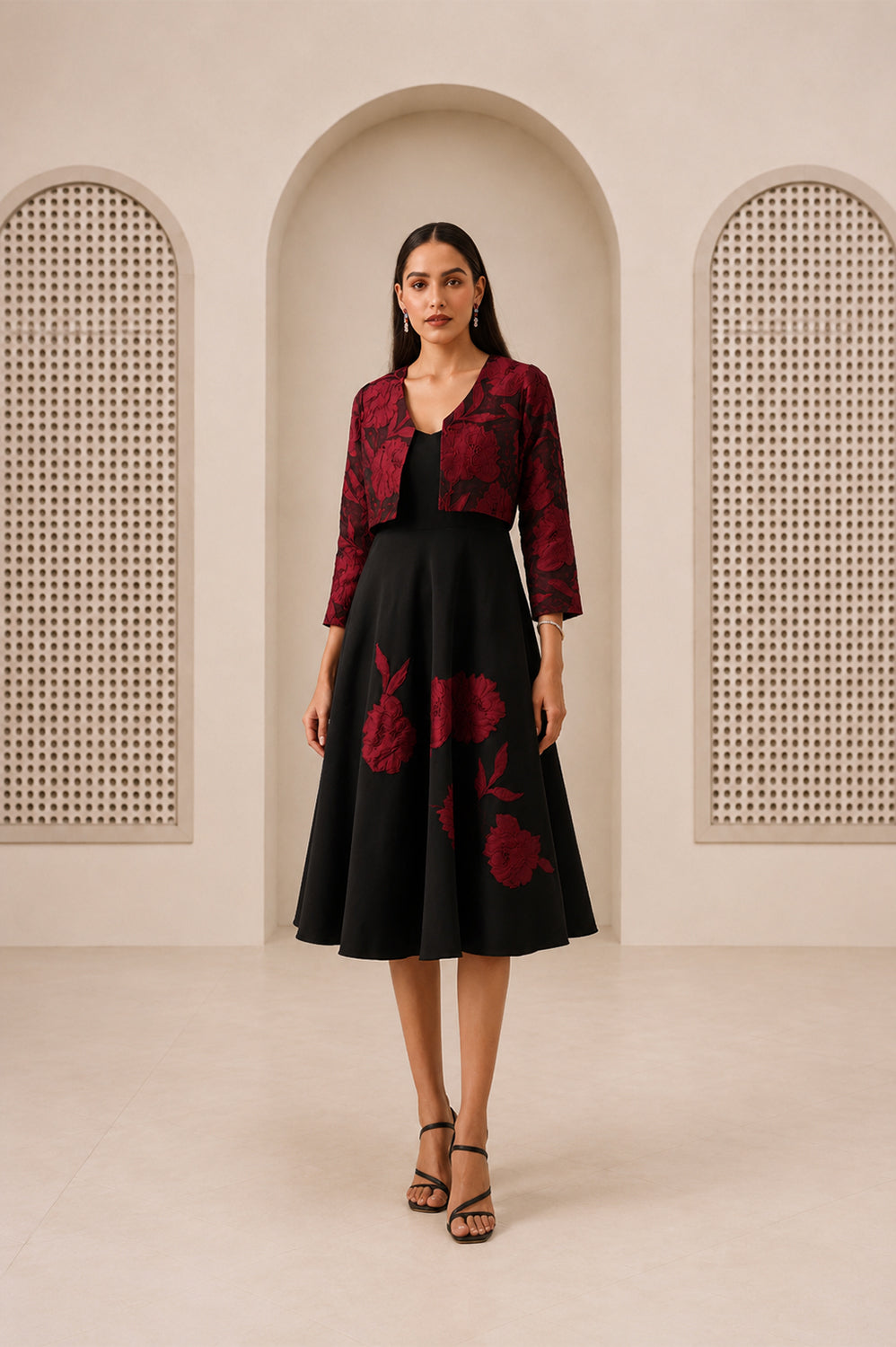 Berry Overlay Dress