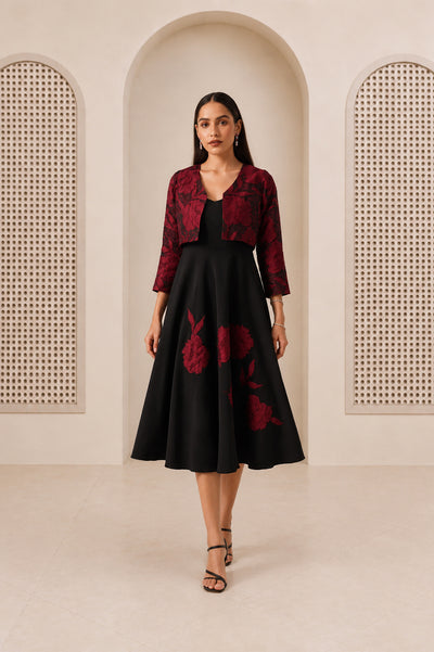 Berry Overlay Dress