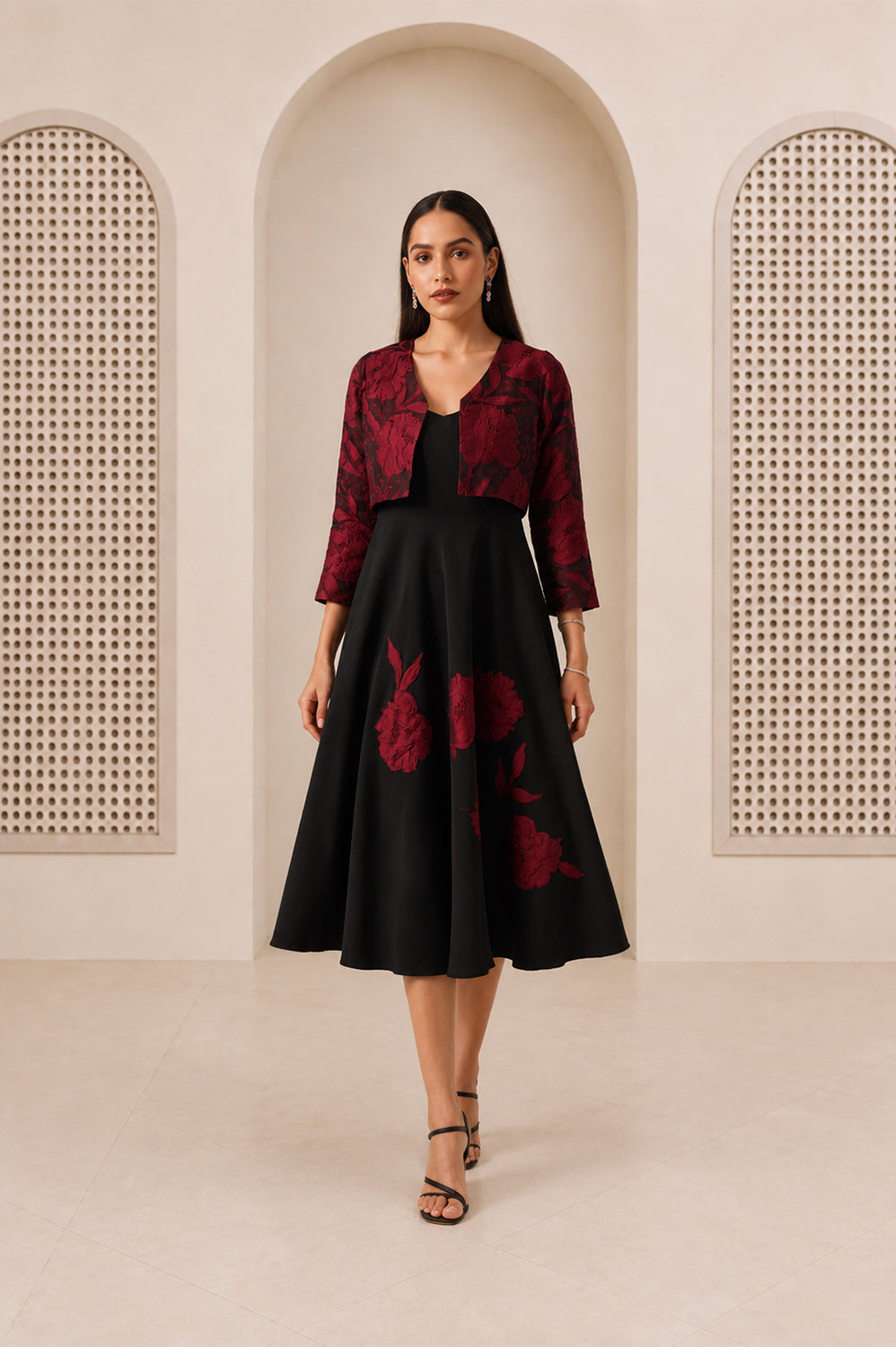 Berry Overlay Dress