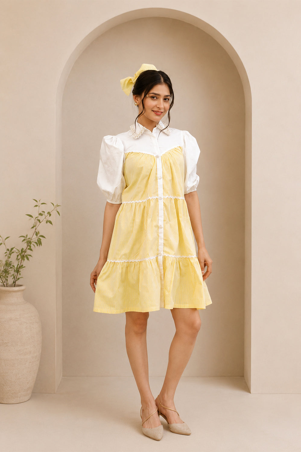 Cloud 9 Dress -  Yellow
