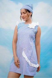Floral Flick Dress - Blue