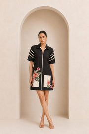 Ebony blossom dress - Black